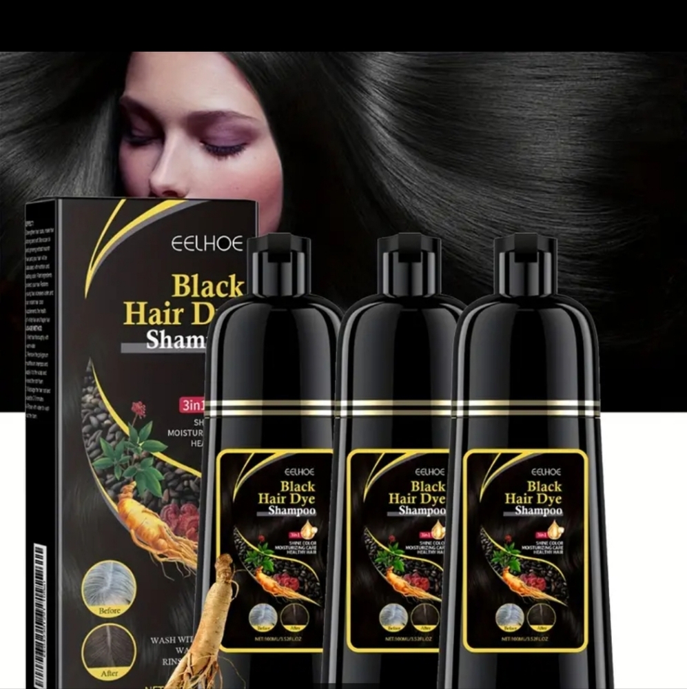 Black Hair Dye Shampoo or Brown